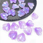 Czech Glass Beads Peony Petal 19mm Translucent Lavender Heart 50pcs 3