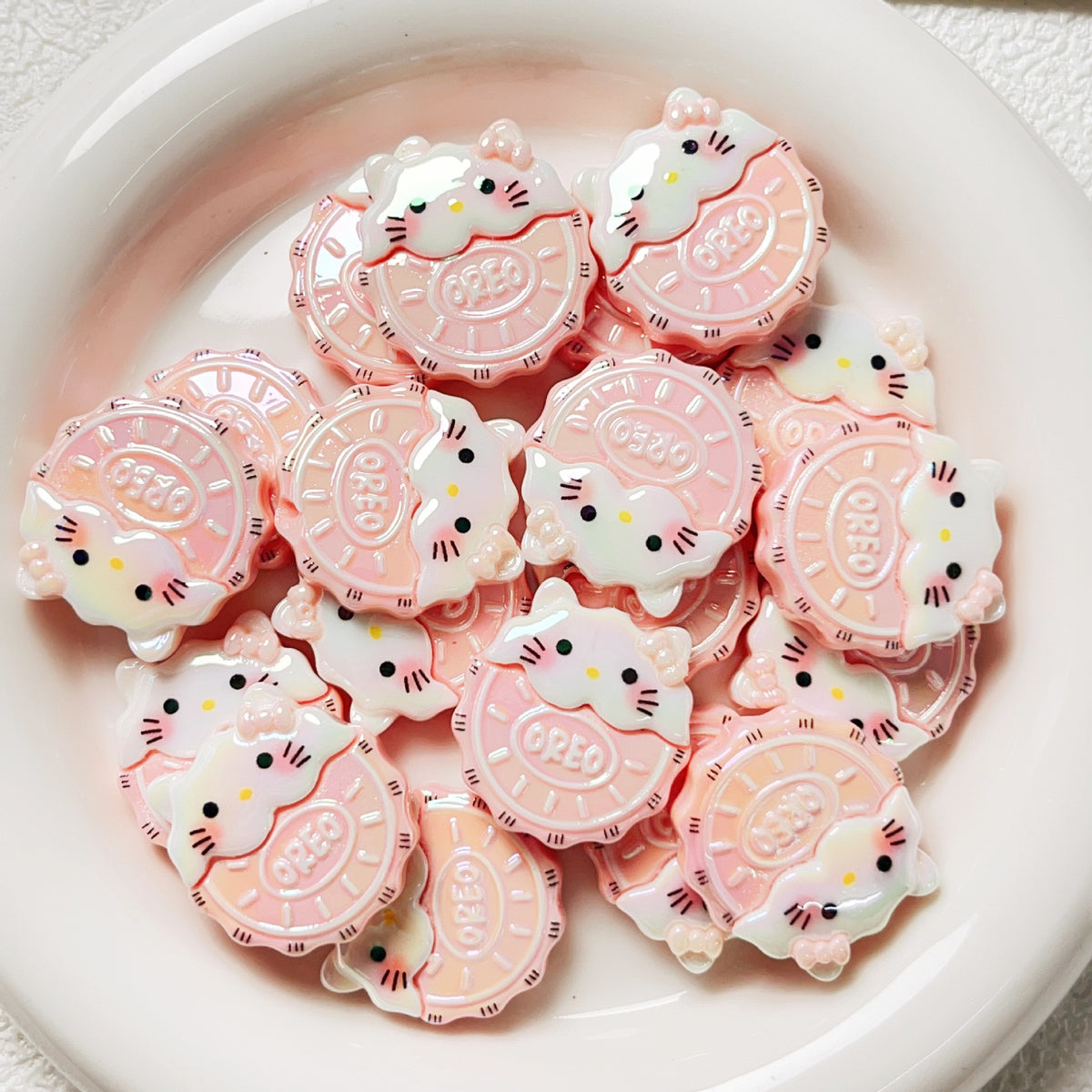 Sanri Cookies Series Resin Beads 26mm Pastel Glossy 5pcs 2