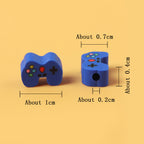 Flat Clay Beads 10mm Blue Game Machine Polymer 100pcs 2