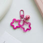 Acrylic Hollow Pentagram Star Keychain with Glossy Bell Charm 8