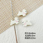 Baking Painted Bow Puppy and Dotted Kitten Metal Beads 15mm 20pcs 6