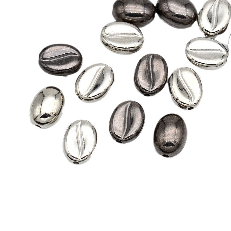 Metallic Color Coffee Bean Acrylic Beads 10mm CCB Plastic 100pcs 5