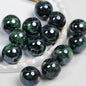 Smoky Ink Texture Resin Beads 16mm Round Gradient Mixed Colors 10pcs 10