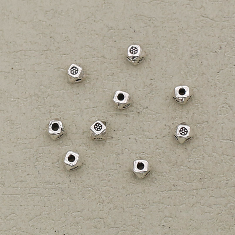 Alloy Hexagonal Spacer Beads 3.5mm Tibetan Style 100pcs 7