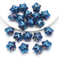 Electroplated Star Glass Beads 18mm Imitation Lunar Pit Texture 10pcs 9