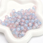 Crackle Round Glass Beads 8mm Multicolor Mixed 30pcs 19