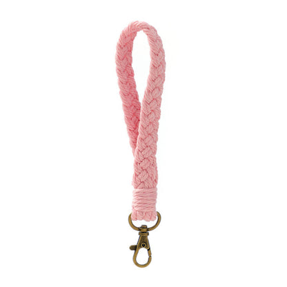 Macrame Crochet Phone Keychain Cotton Rope with Brass Clasp 4pcs 8