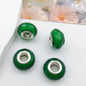 Mixed Design Resin Spacer Beads Green Tone Bulk 40pcs 11