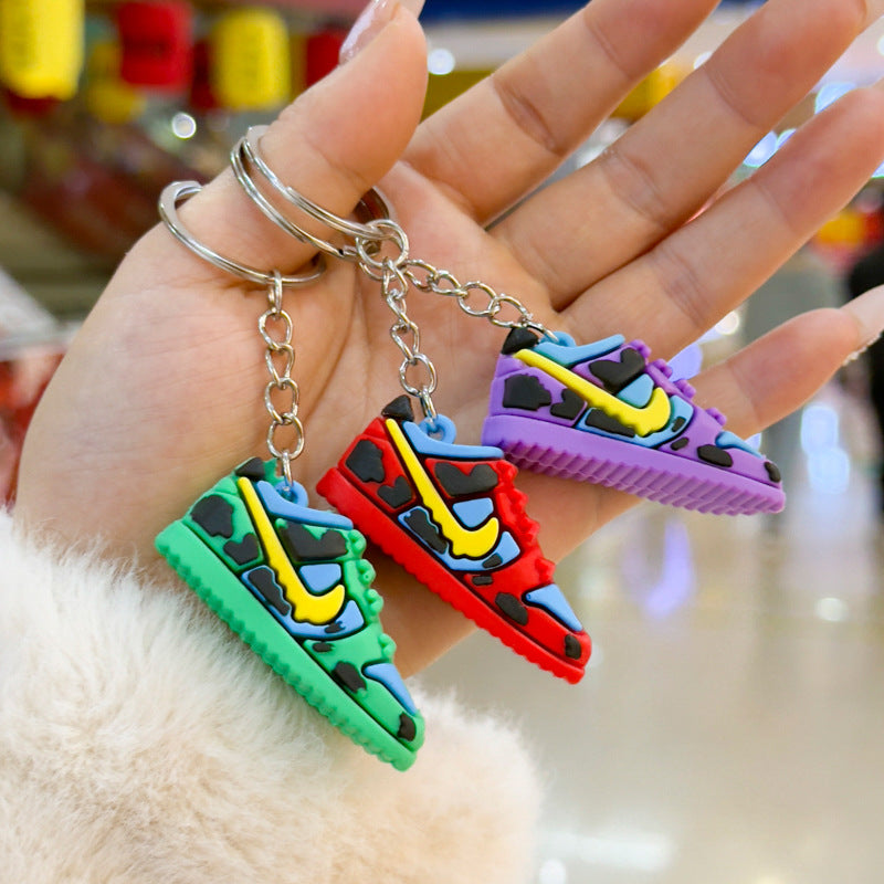 3D Sneaker PVC Shoe Keychain Colorful Miniature Design 6pcs 2