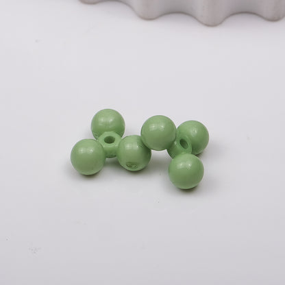 Acrylic Three-Spherical Spacer Beads 13mm Solid Color Baking Painted 500pcs 5