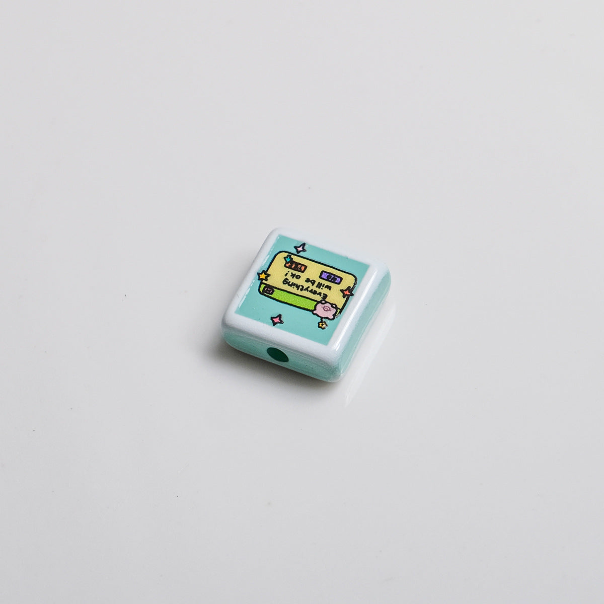 Polaroid Square Acrylic Beads 25mm Mini Camera Designs 10pcs 25