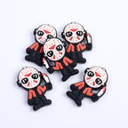 Silicone Focal Beads Halloween Jason Joker Horror Faces 10pcs 3