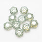 Electroplated Rose Glass Beads 16mm Transparent Iridescent 20pcs 10