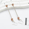 Beadable Earrings Metal Colorful Bar 7.8cm 4.4g Wholesale 6