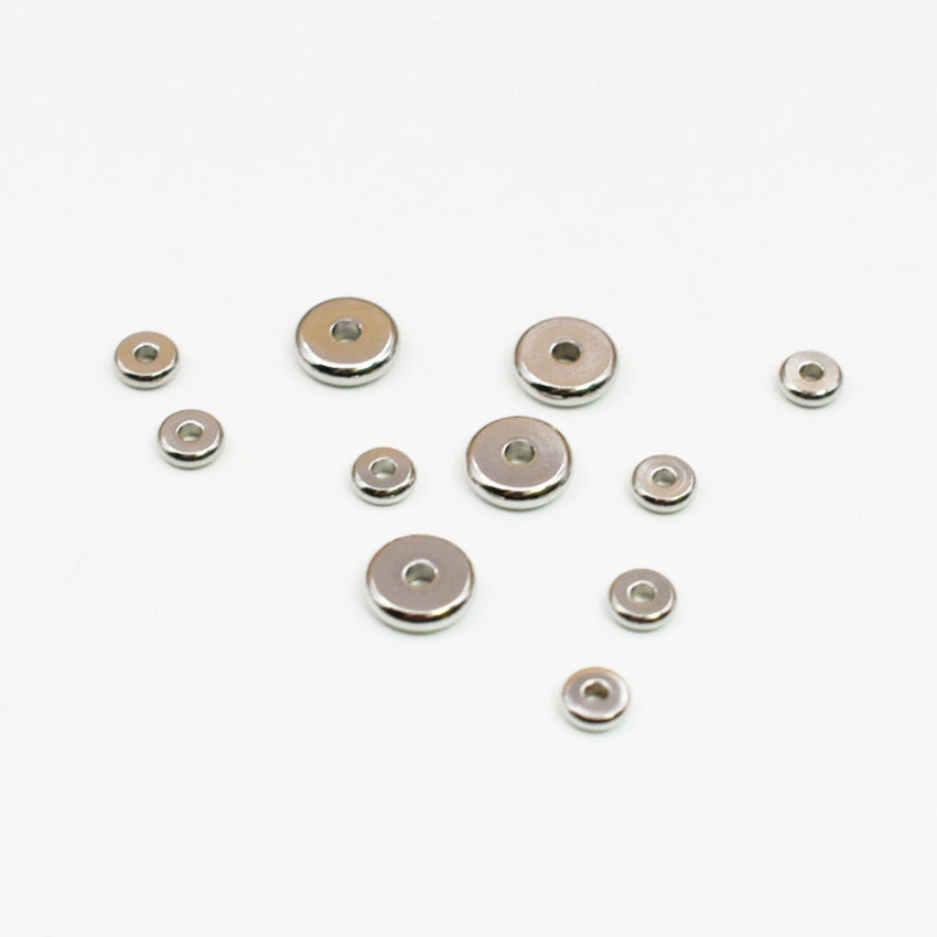 Stainless Steel Flat Spacer Beads 3-12mm Polished Smooth 100pcs 2