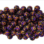 Rhinestone Bubblegum Beads 10-22mm Halloween Black Purple Orange 5pcs 2