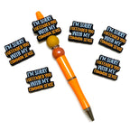 Silicone Focal Beads Alphabet Quotations Multi Line Bold Text 20pcs 4