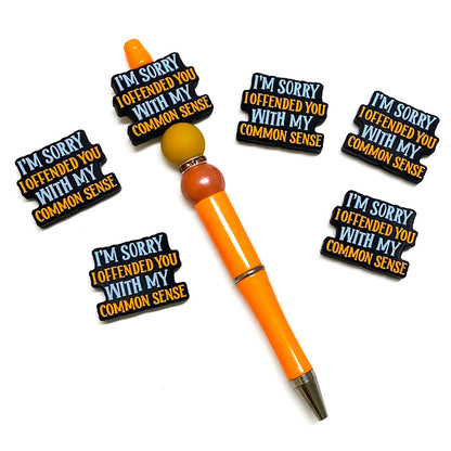 Silicone Focal Beads Alphabet Quotations Multi Line Bold Text 20pcs 4