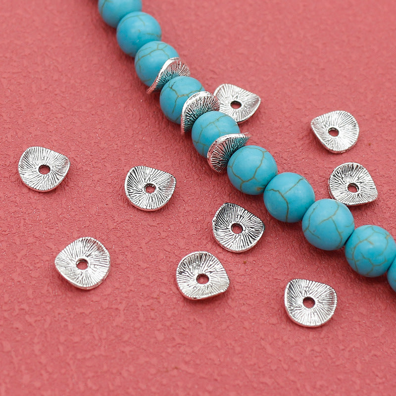 Alloy Irregular Brushed Spacer Beads 8mm Tibetan Silver Style 100pcs 2
