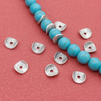 Alloy Irregular Brushed Spacer Beads 8mm Tibetan Silver Style 100pcs 2