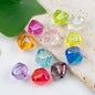 Transparent Rhombus Acrylic Beads 18mm AB Colored Plating 100pcs