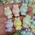 Glow Plating Cap Doll Acrylic Beads 20x30mm Pastel Colors 100pcs