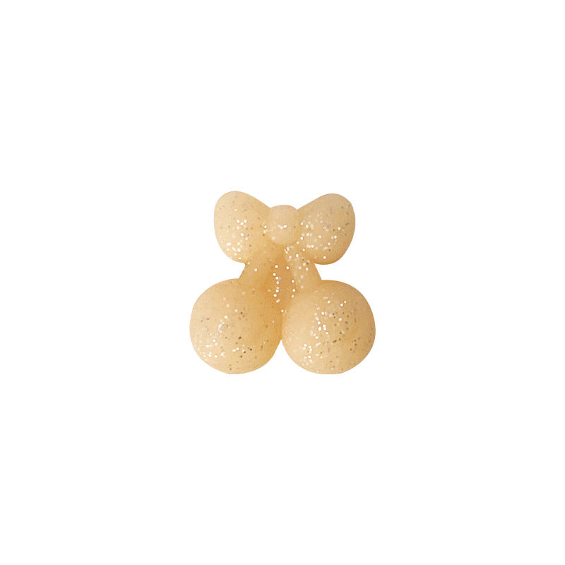 Silicone 3D Focal Beads Cherry Holding Bow 20pcs 11