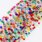 Transparent Faceted Glass Beads 10mm Colorful Mixed 136pcs 32
