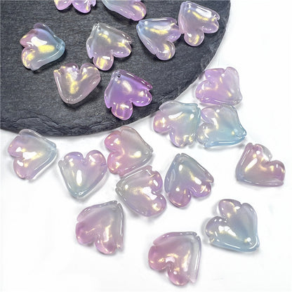 Czech Glass Peony Glass Beads 19mm Translucent Crimson 50pcs 11