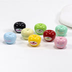 Painted Apple Acrylic Beads 17mm Glossy Mixed Colors 10pcs 4