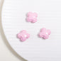 Glossy Painted Faceted Four-Leaf Clover Acrylic Beads 16mm 5pcs 9