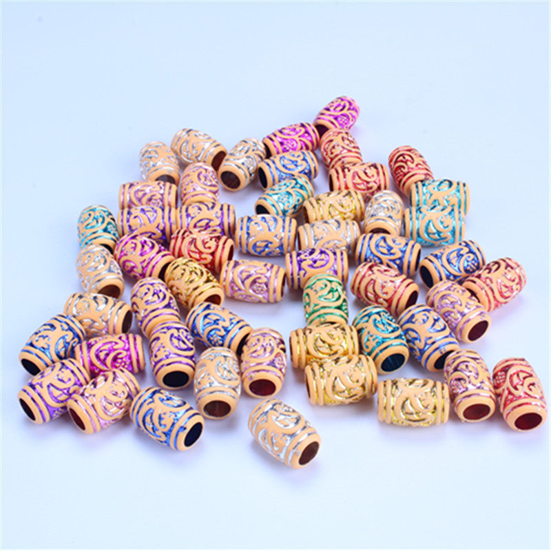 Colorful Winding Rattan Patterned Acrylic Beads 16mm Plastic 100pcs 2