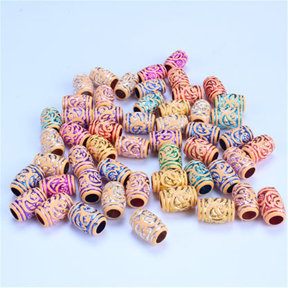 Colorful Winding Rattan Patterned Acrylic Beads 16mm Plastic 100pcs 2
