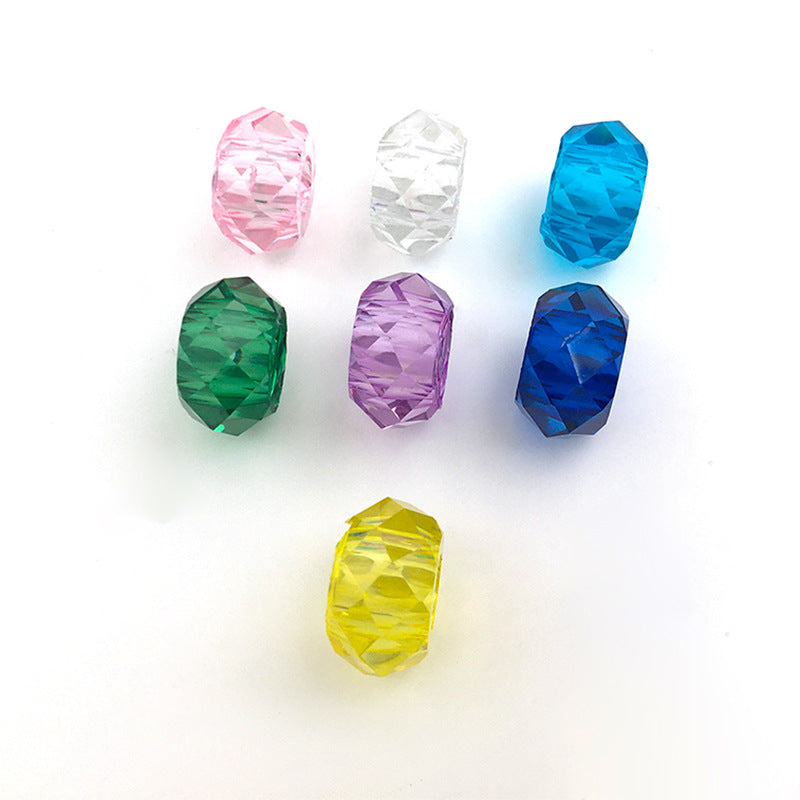 Acrylic Faceted Spacer Beads 7*13mm Large Hole 50pcs 5