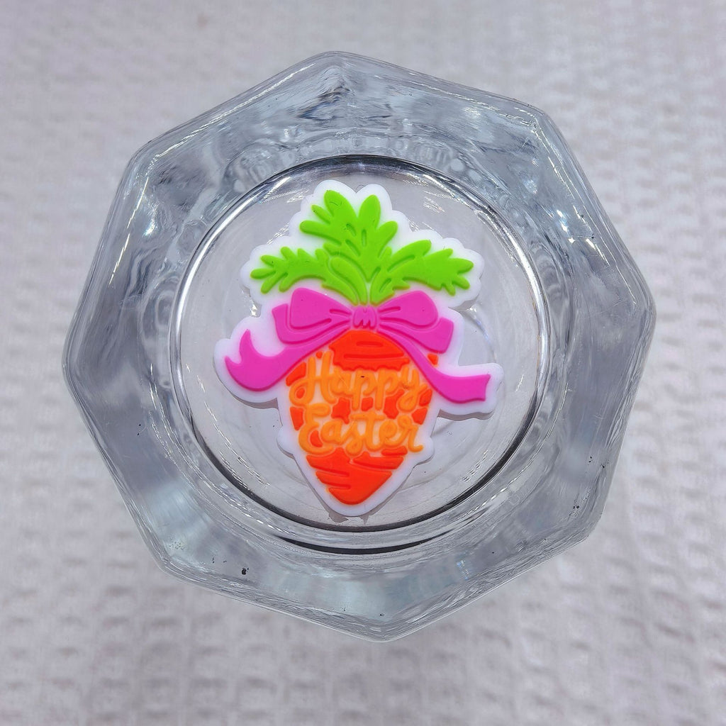 Silicone Focal Beads Easter Carrot Bunny Ear Bow 20pcs 6
