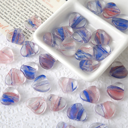Clear Blooming Heart Acrylic Beads 16mm Vintage Style 20pcs 4