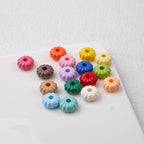 Acrylic Pumpkin Spacer Beads 8mm Striped 50pcs 4