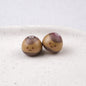 Cute Chestnut Acrylic Beads 13x16mm Painted Smile Face 20pcs 8