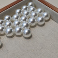 Pearl Round Glass Beads 8-16mm White Imitation 5pcs