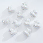 Plating Duck Acrylic Beads 22mm Glossy Iridescent 10pcs 6