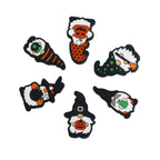 Silicone Focal Beads Halloween Dwarf Pumpkin Holding Brooms 20pcs 4