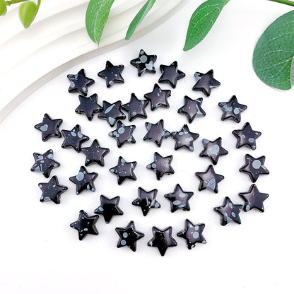Spray Painted Butterfly Heart Star Acrylic Beads Black and White 100pcs 9