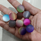Gradient Bubblegum Beads 20mm Rubberized Two-Color Matte Finish 50pcs