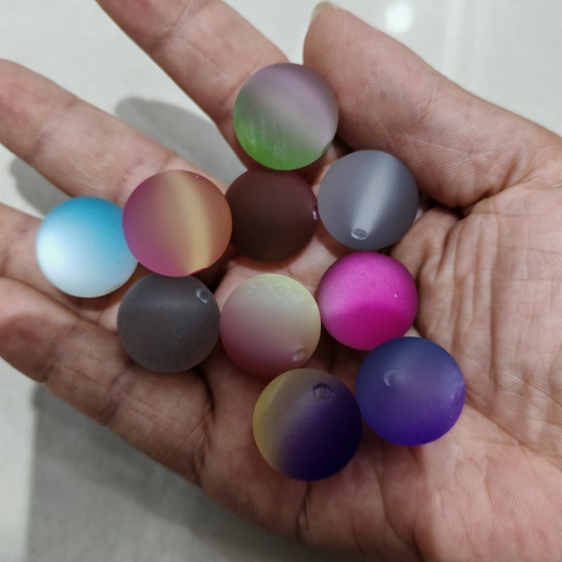 Gradient Bubblegum Beads 20mm Rubberized Two-Color Matte Finish 50pcs