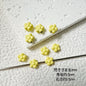 Heart Circle Floral Metal Beads Painted Solid Color Bulk 20pcs 36