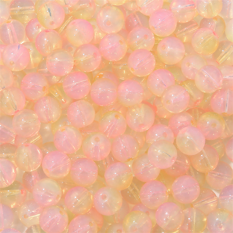 Czech Glass Beads Ball 10mm Pastel Opalescent Mixed Colors 60pcs 11