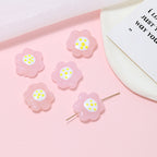 Lampwork Glass Beads Flower 19mm Hand Painted Six-Petal 10pcs 6