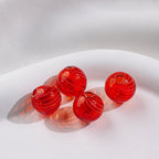 Swirl Pattern Blown Glass Beads 10-16mm Colorful Translucent 4pcs 6