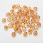Faceted Glass Beads 8mm Watermelon Electroplated Iridescent 30pcs 16