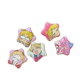 Printed Star Shaped Acrylic Beads 25mm Anime Inspired Design 10pcs